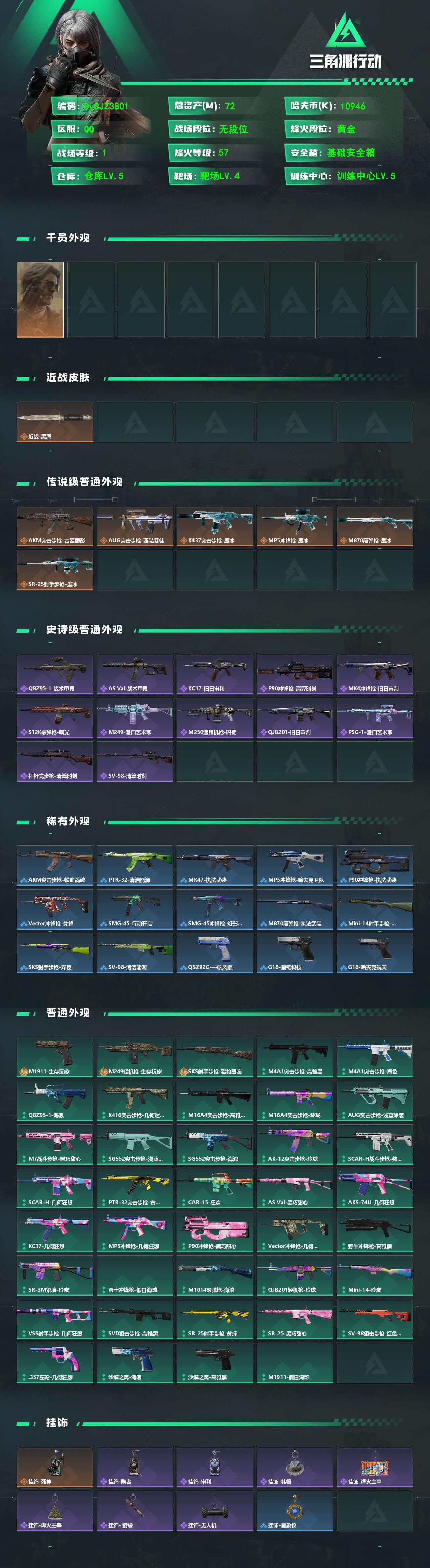 SJZYYT4207523三角洲行动账号详情图2