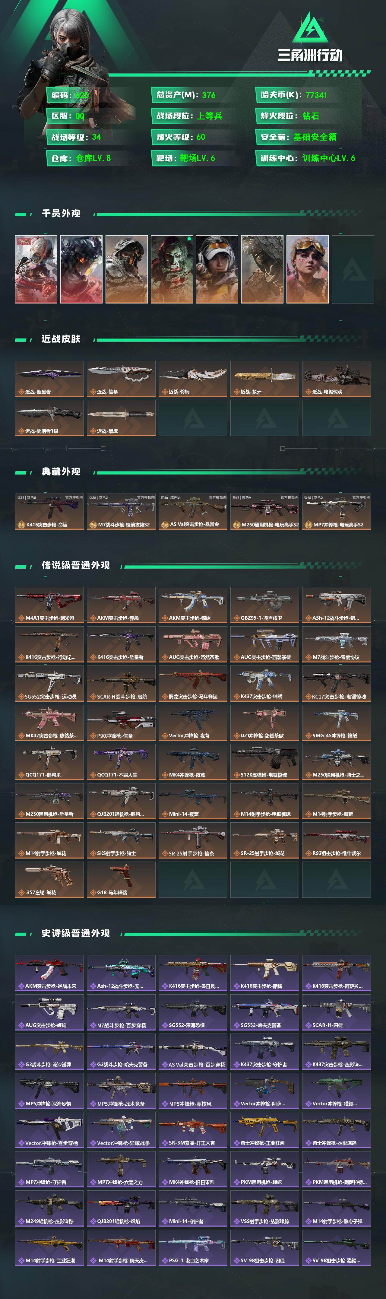 SJZMMN4267377三角洲行动账号详情图3 SJZMMN4267377三角洲行动账号详情图3