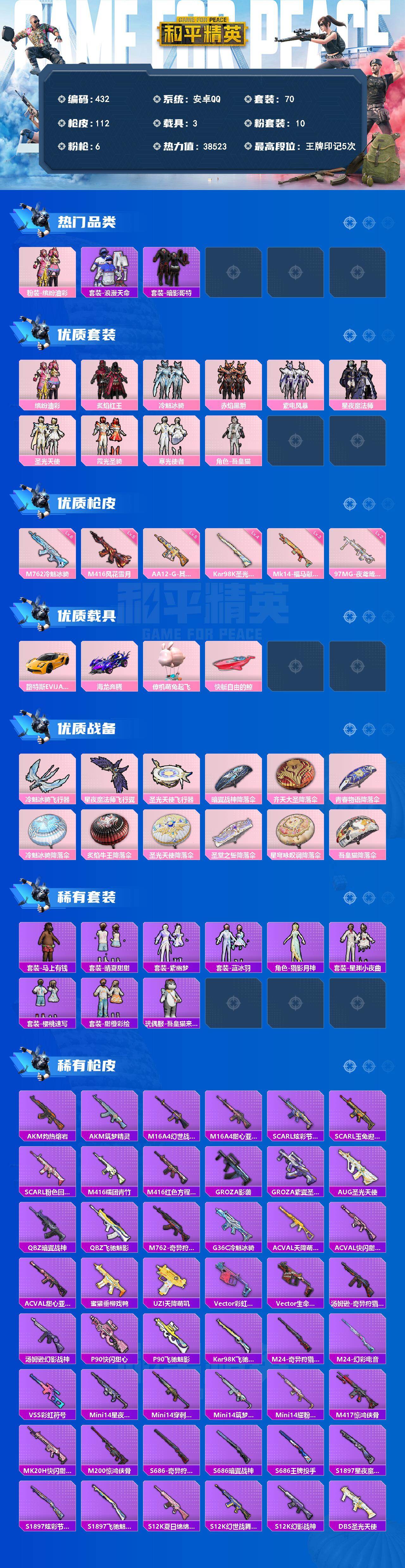 HPQM4299084和平精英账号详情图4