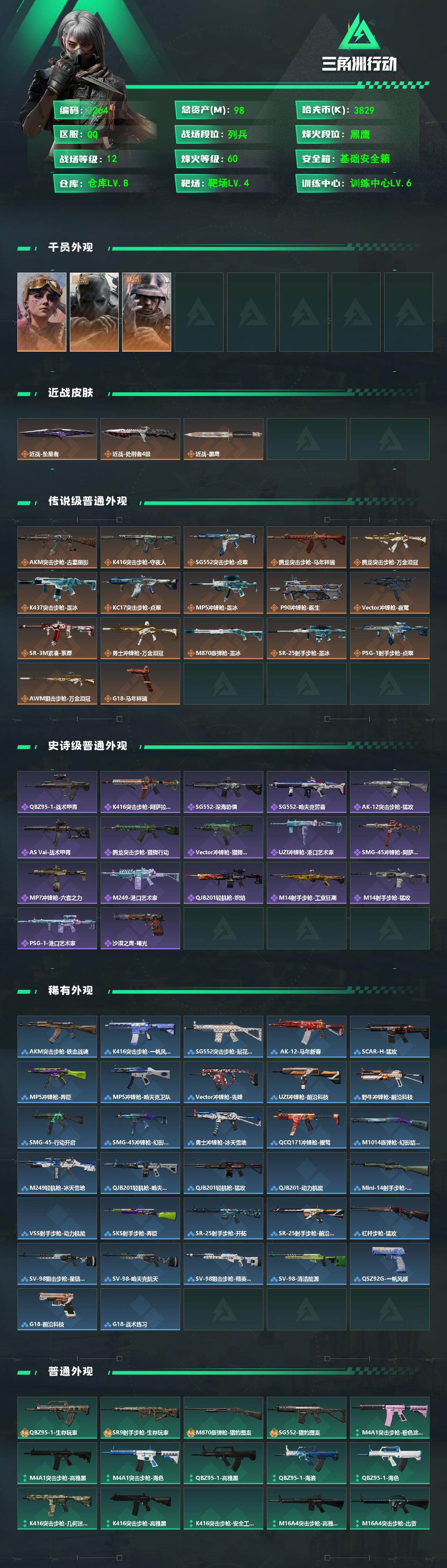 SJZQM4219096三角洲行动账号详情图4 SJZQM4219096三角洲行动账号详情图4