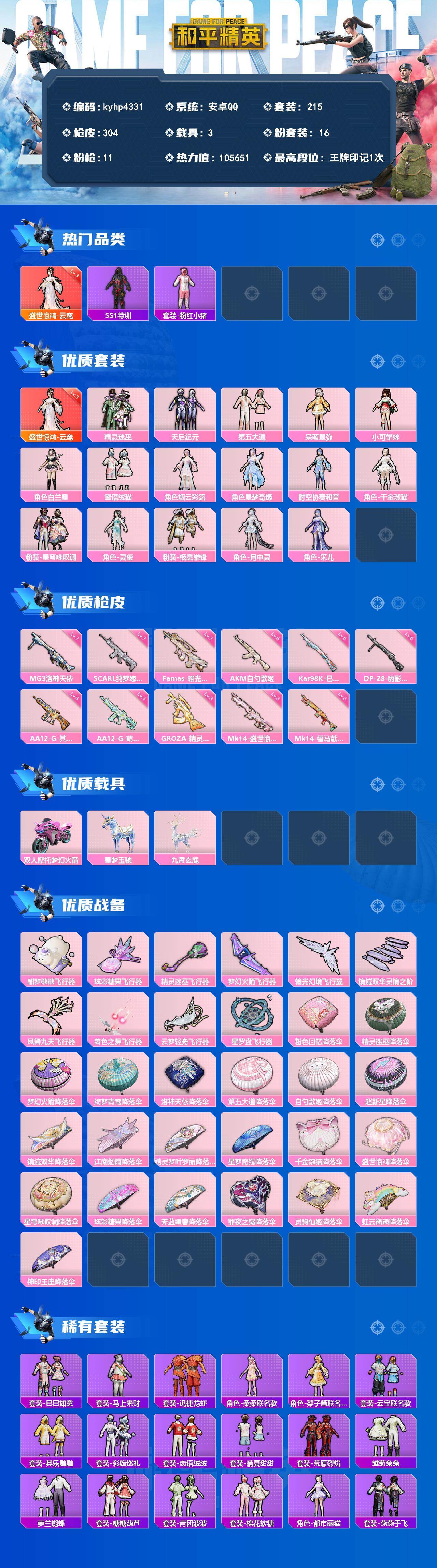HPLX4297841和平精英账号详情图2