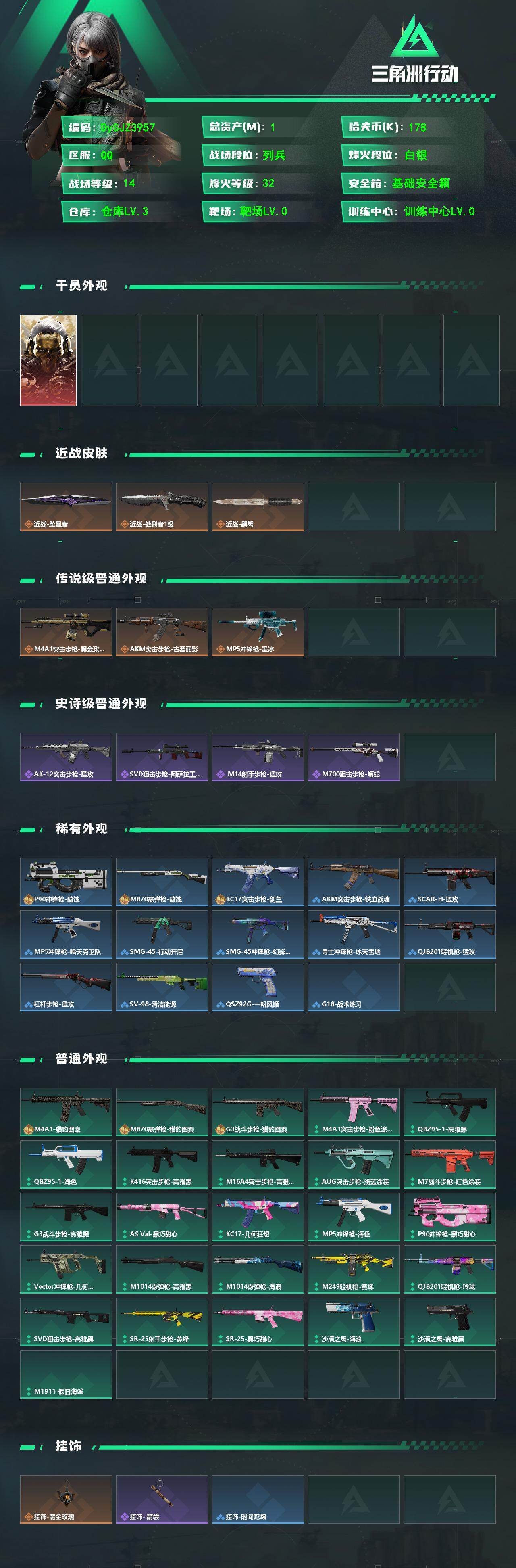 SJZYYT4214370三角洲行动账号详情图2