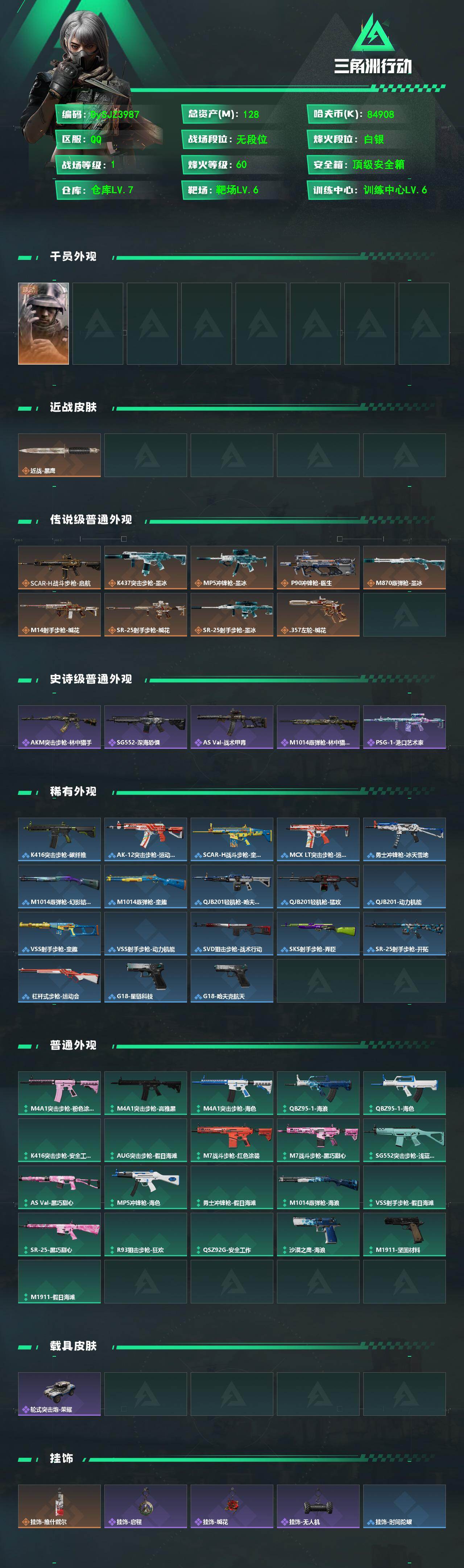 SJZYYT4214450三角洲行动账号详情图2 SJZYYT4214450三角洲行动账号详情图2
