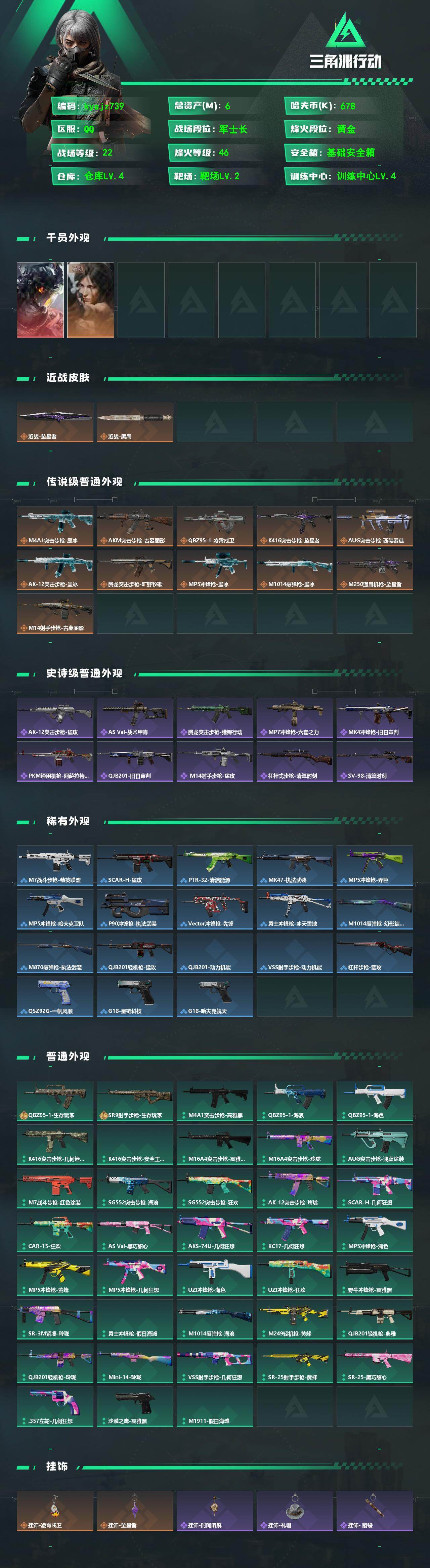 SJZQM4214758三角洲行动账号详情图3 SJZQM4214758三角洲行动账号详情图3
