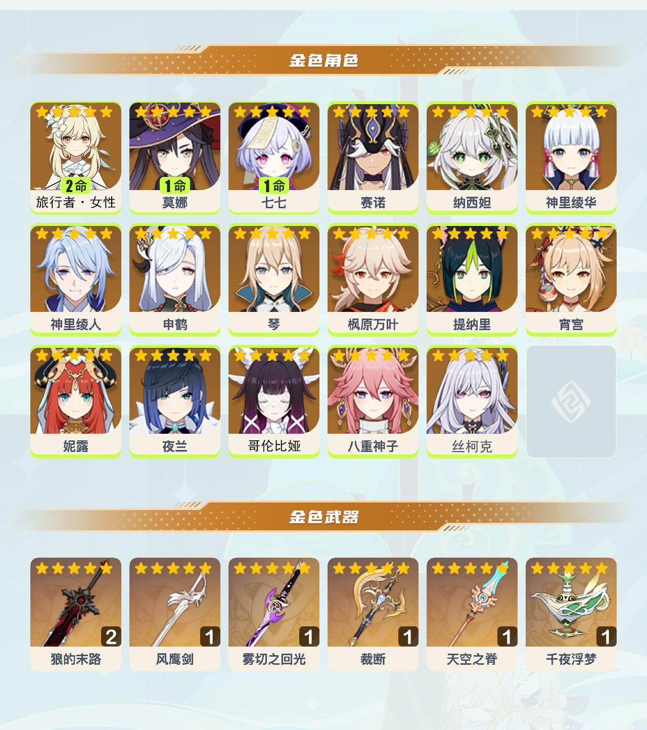 YSEY49371原神账号详情图3