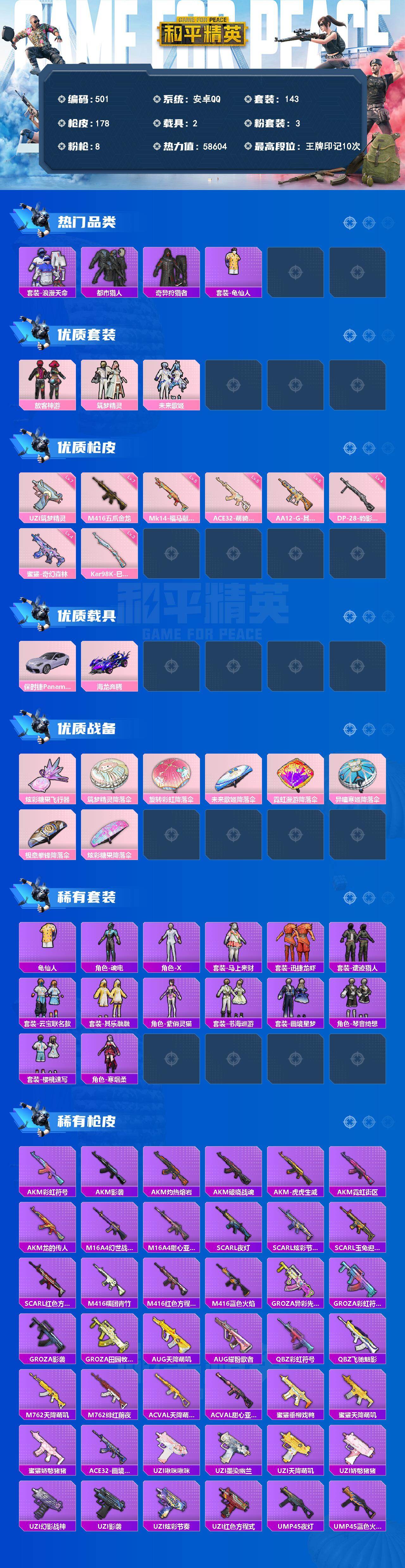 HPQM4297931和平精英账号详情图3