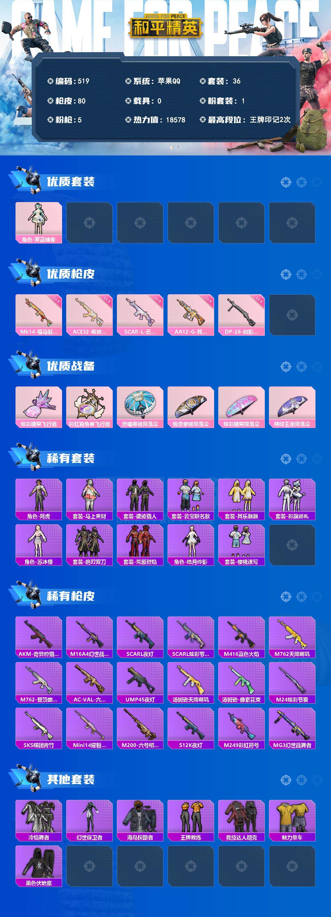 HPLX4311414和平精英账号详情图2 HPLX4311414和平精英账号详情图2