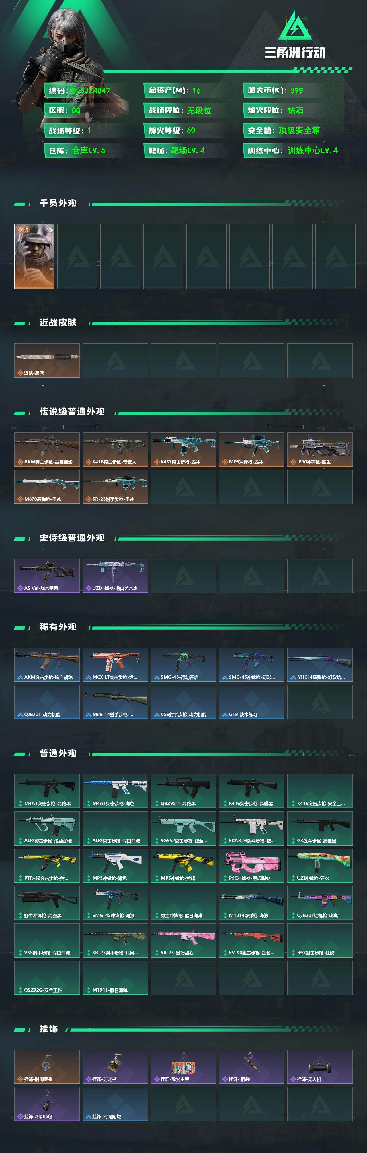 SJZYYT4217255三角洲行动账号详情图2 SJZYYT4217255三角洲行动账号详情图2