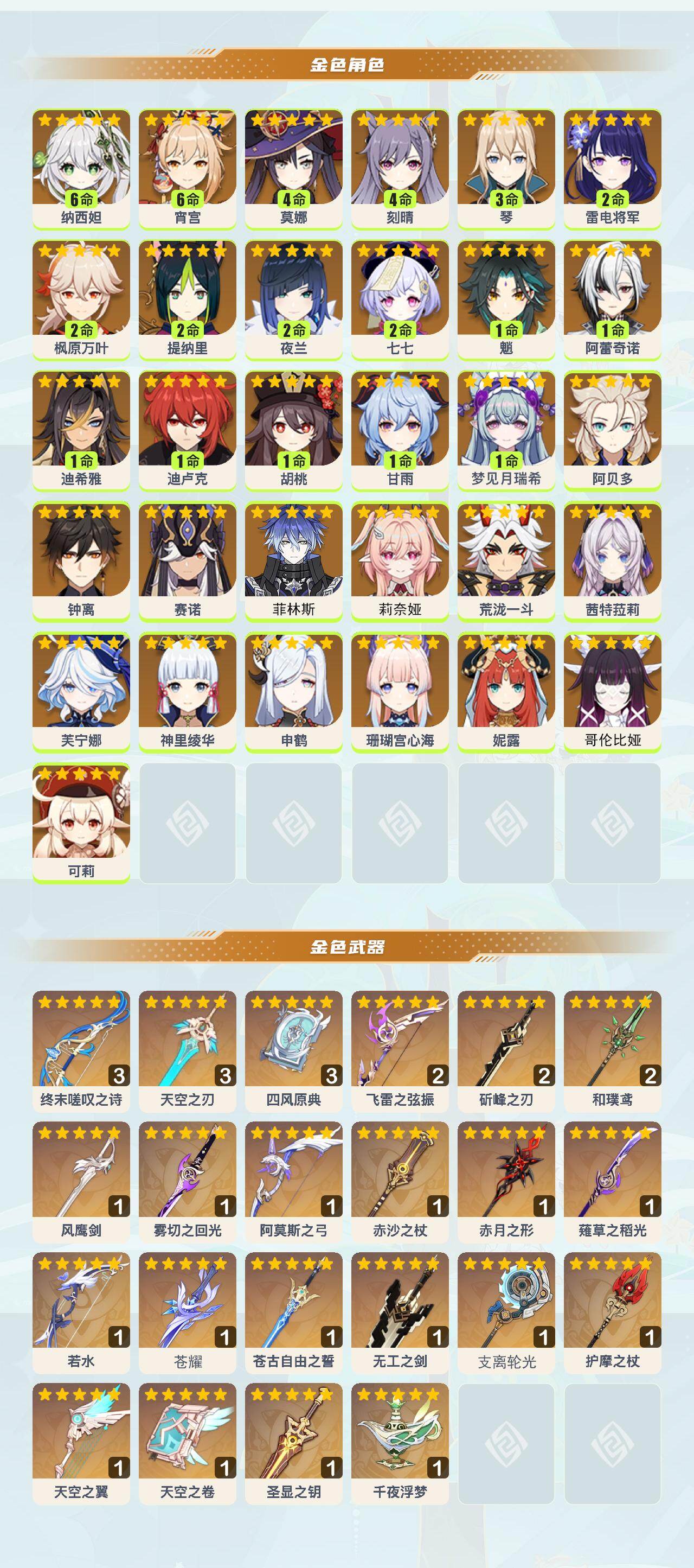 YSEY49544原神账号详情图3