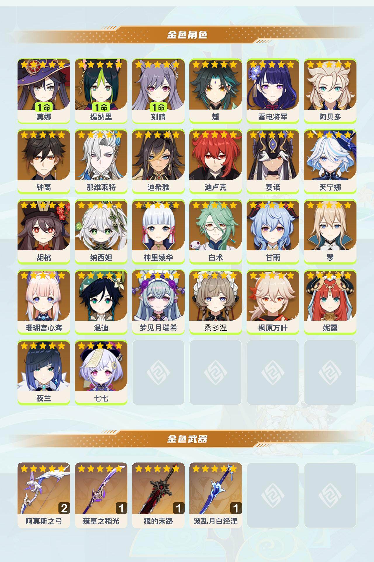 YSEY49523原神账号详情图3 YSEY49523原神账号详情图3