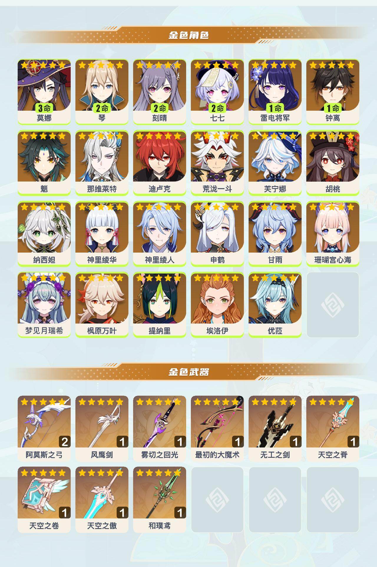 YSEY49538原神账号详情图3 YSEY49538原神账号详情图3
