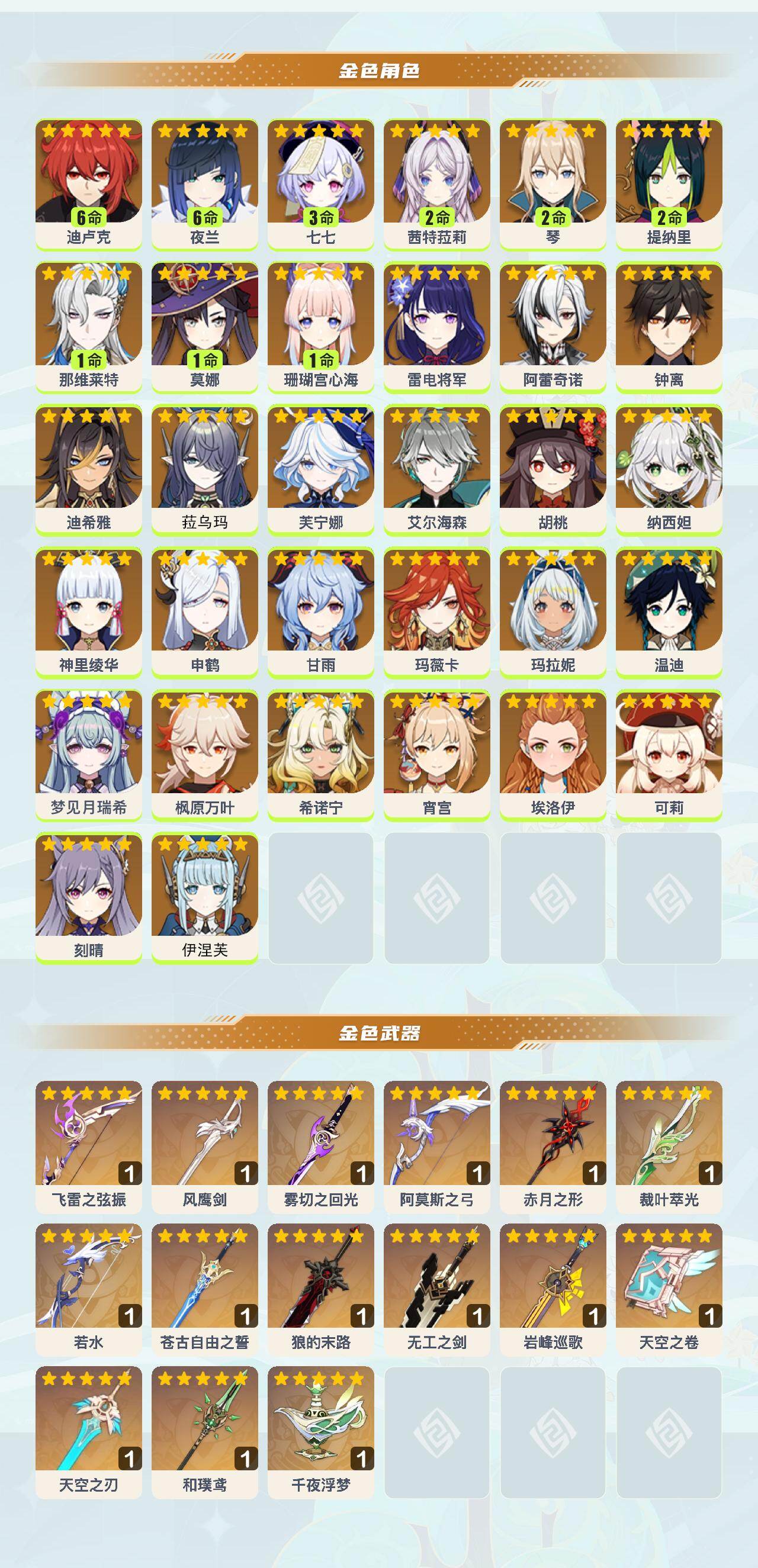 YSEY49560原神账号详情图3 YSEY49560原神账号详情图3