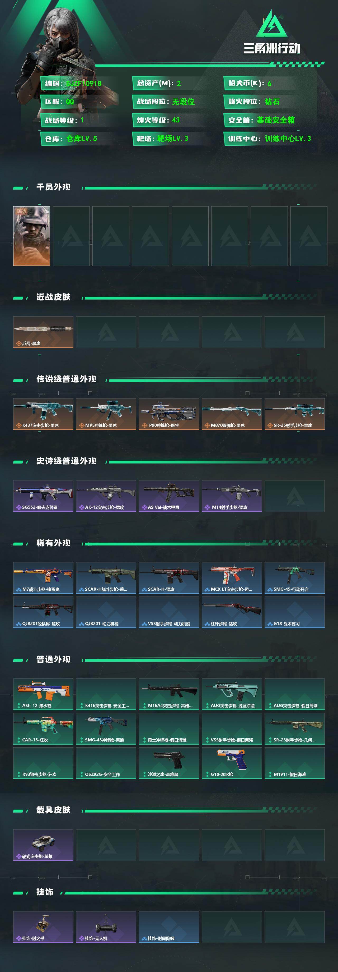 SJZEY4220697三角洲行动账号详情图2 SJZEY4220697三角洲行动账号详情图2