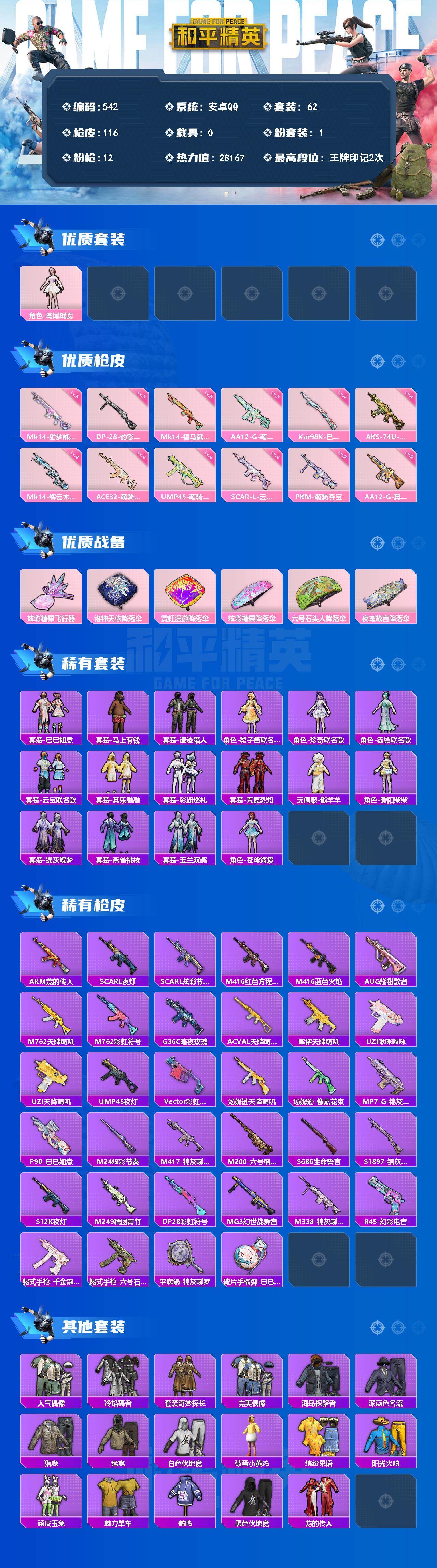 HPLX4309668和平精英账号详情图2