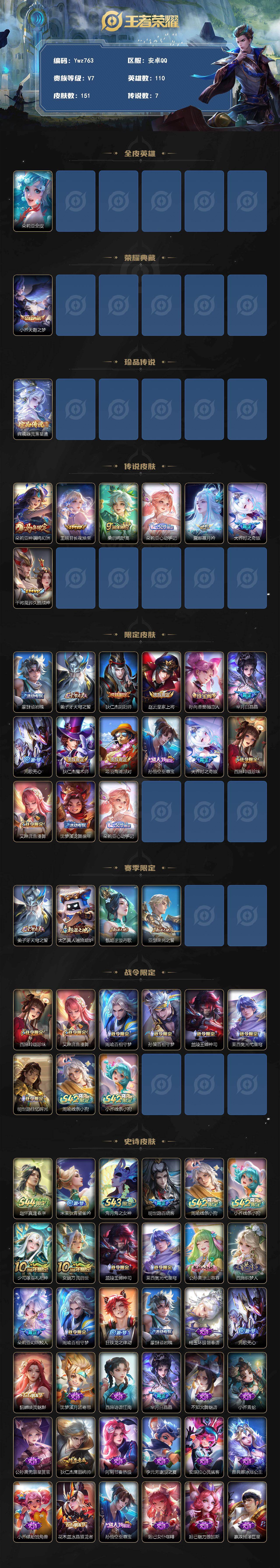 WZQM4524451王者荣耀账号详情图3