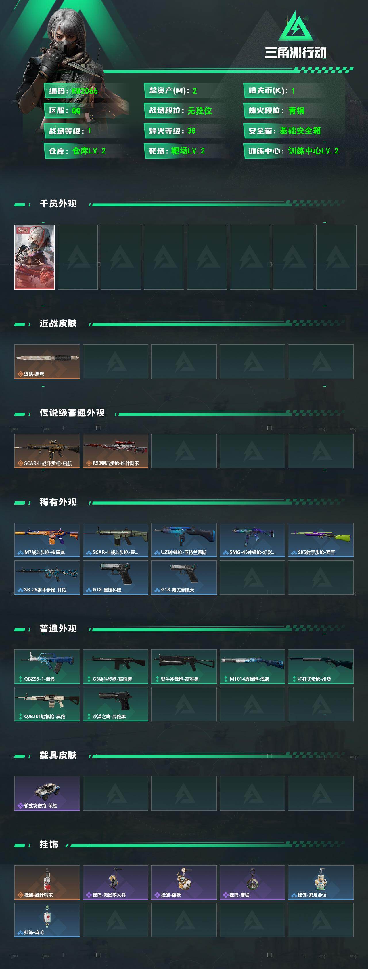 SJZEY4223946三角洲行动账号详情图2 SJZEY4223946三角洲行动账号详情图2