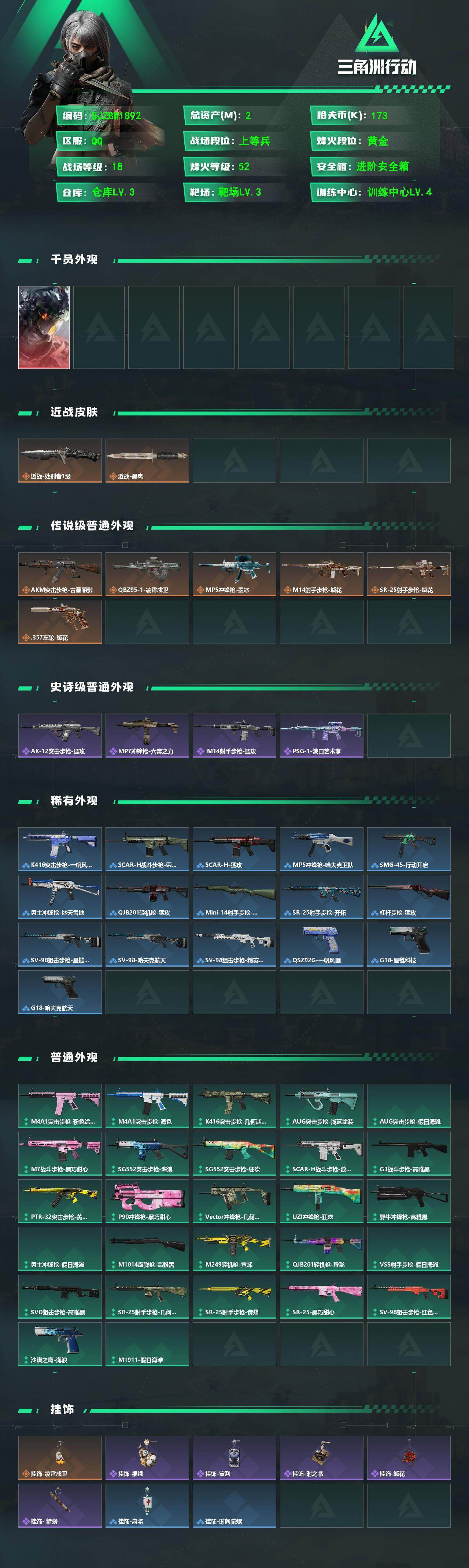 SJZEY4224082三角洲行动账号详情图2 SJZEY4224082三角洲行动账号详情图2