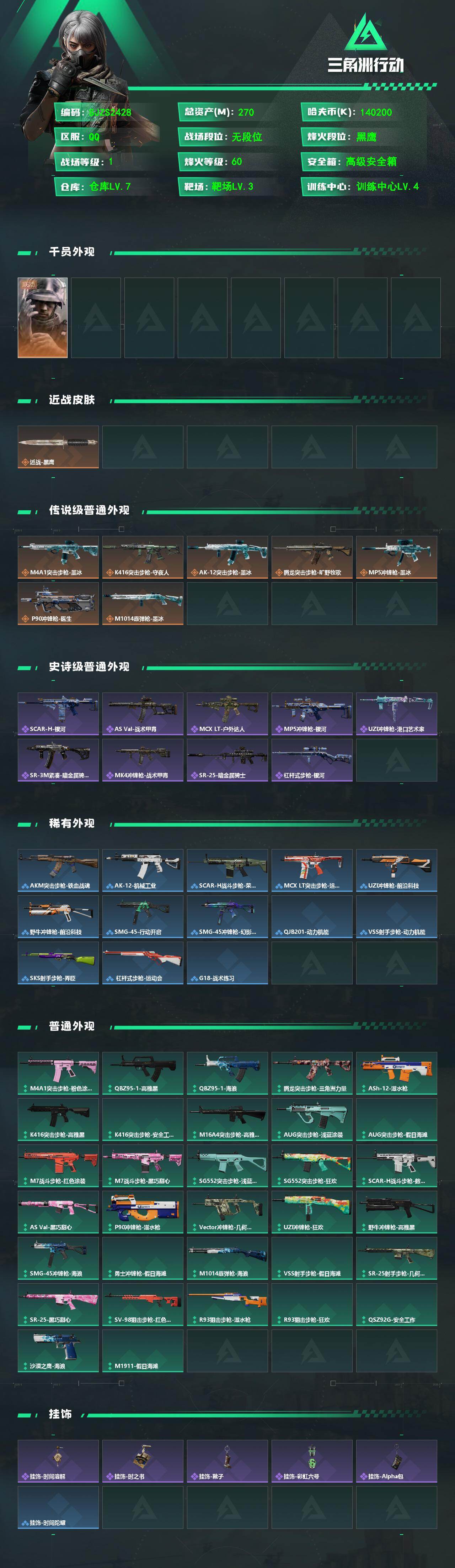 SJZQM4224918三角洲行动账号详情图3 SJZQM4224918三角洲行动账号详情图3
