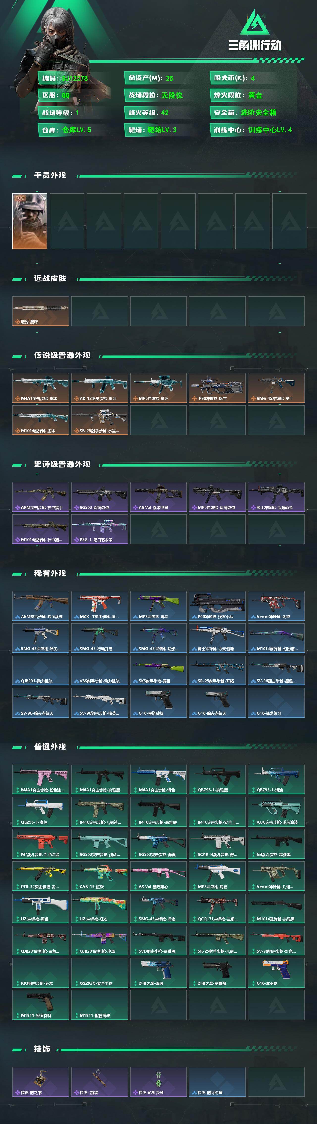 SJZEY4224922三角洲行动账号详情图2 SJZEY4224922三角洲行动账号详情图2