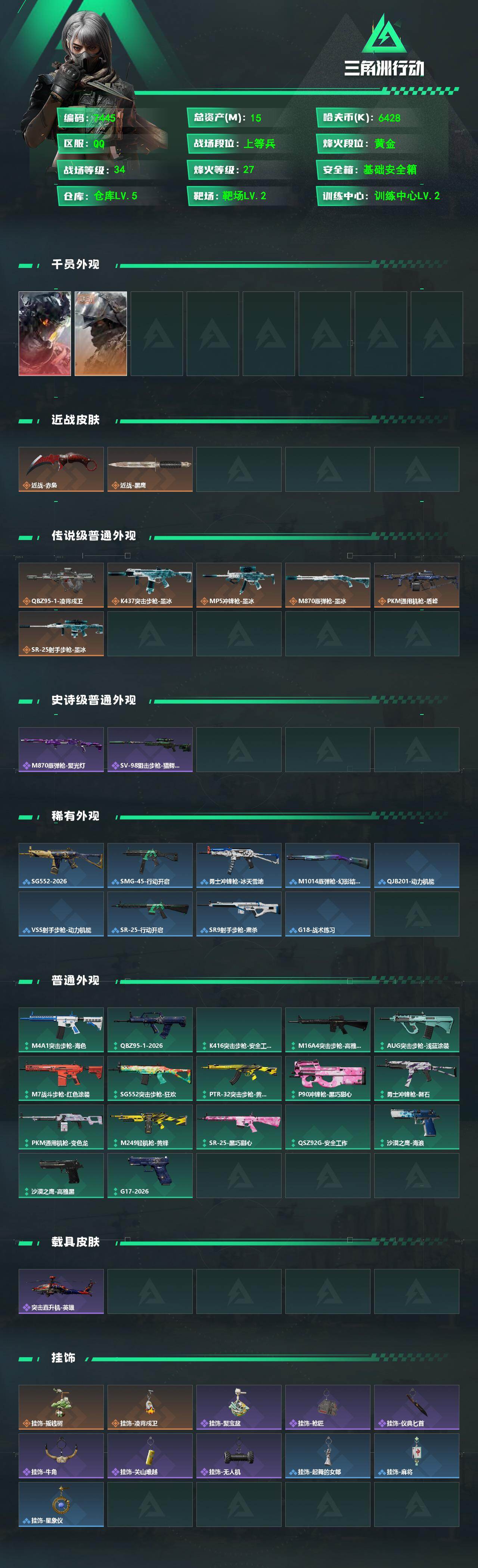 SJZQM4235358三角洲行动账号详情图4 SJZQM4235358三角洲行动账号详情图4