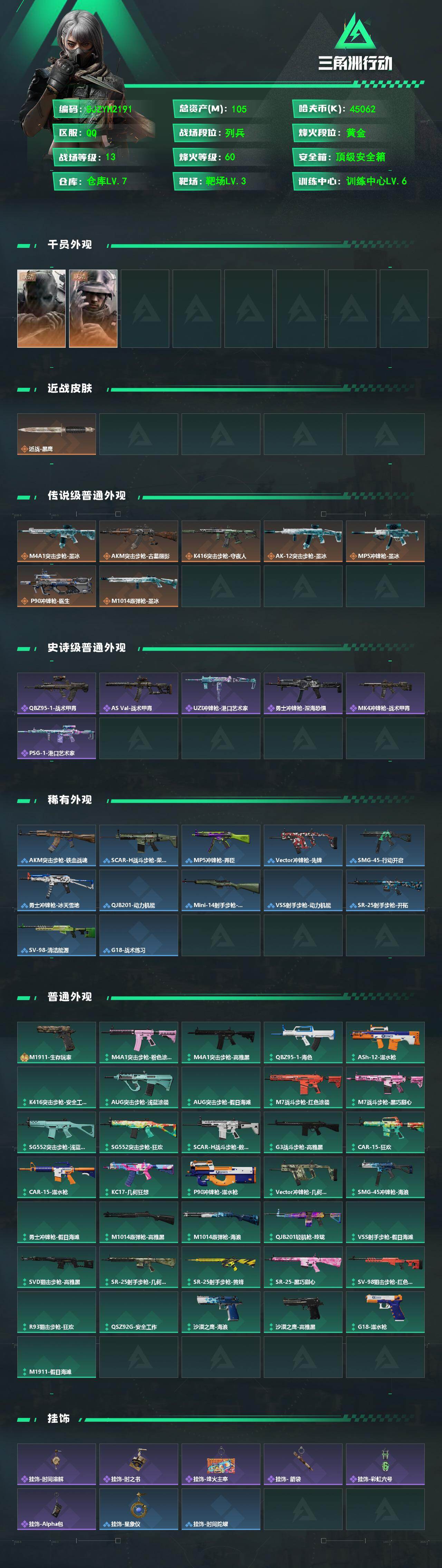 SJZEY4231796三角洲行动账号详情图2 SJZEY4231796三角洲行动账号详情图2