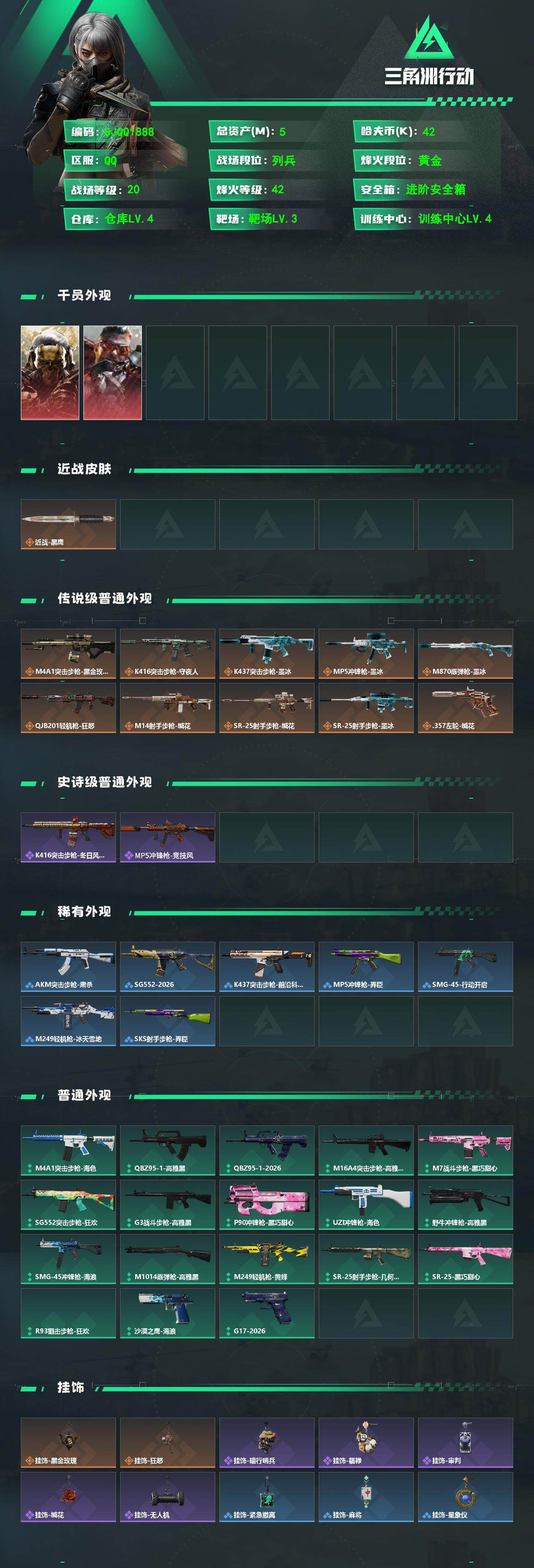 SJZEY4233884三角洲行动账号详情图2 SJZEY4233884三角洲行动账号详情图2