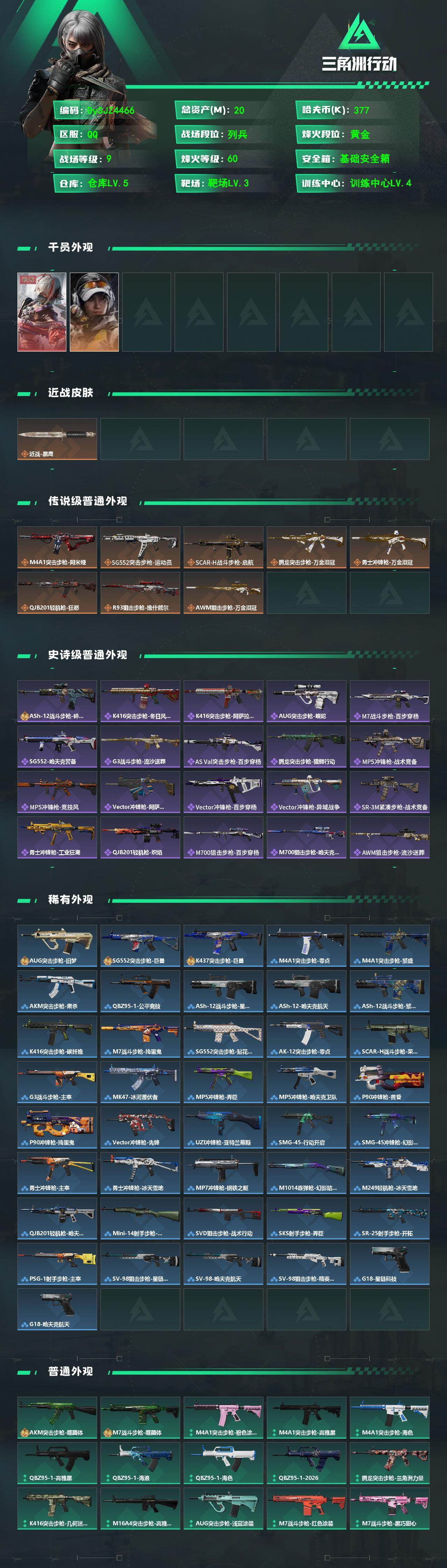 SJZYYT4234209三角洲行动账号详情图2 SJZYYT4234209三角洲行动账号详情图2