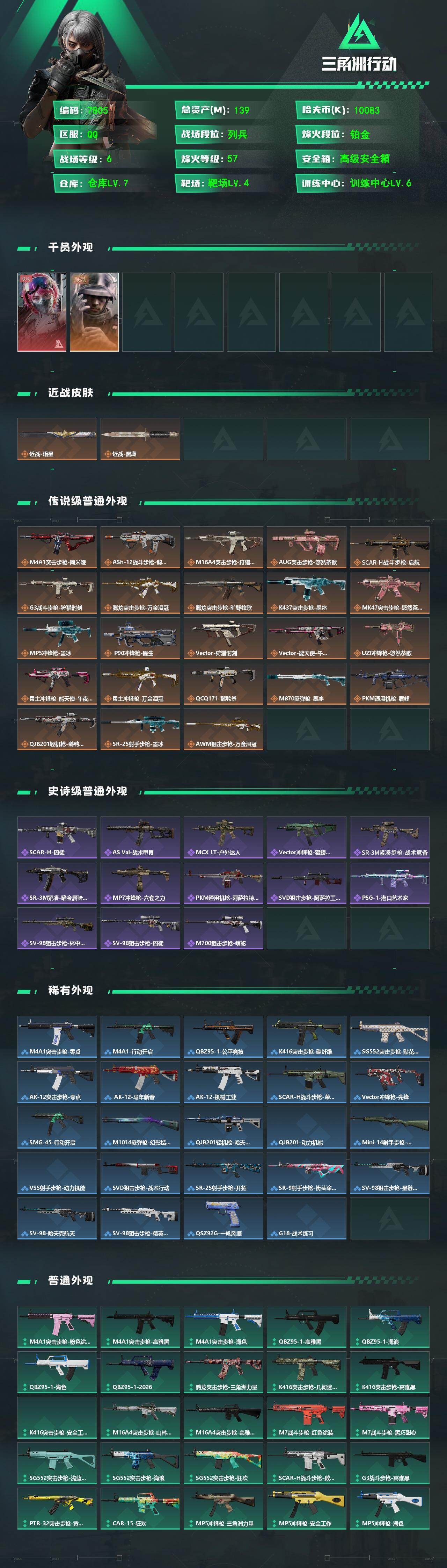 SJZMMN4248335三角洲行动账号详情图4