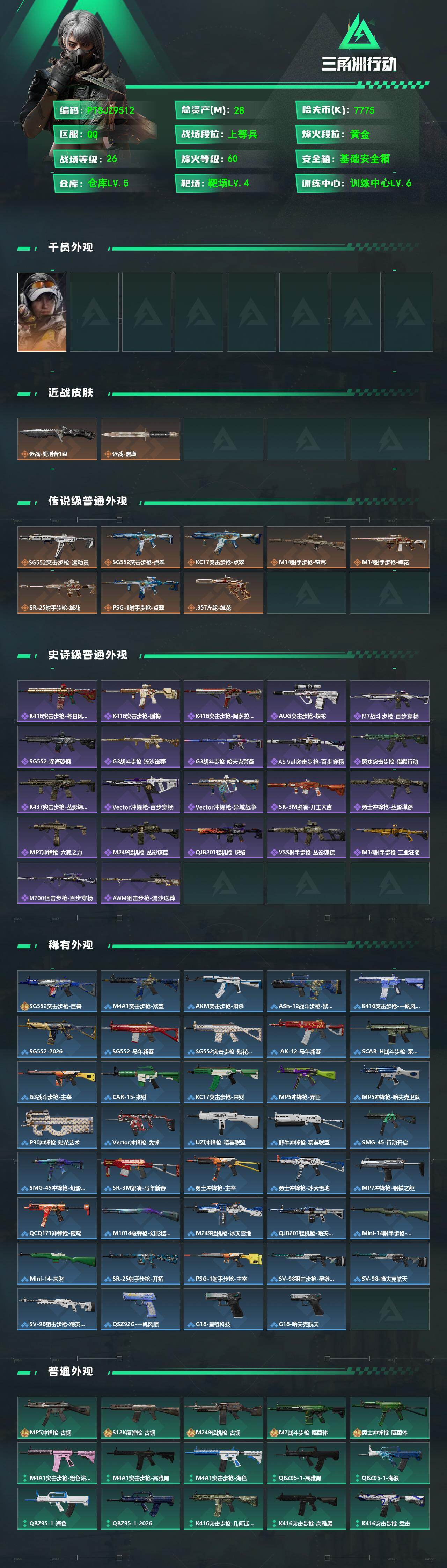 SJZMMN4262450三角洲行动账号详情图4 SJZMMN4262450三角洲行动账号详情图4