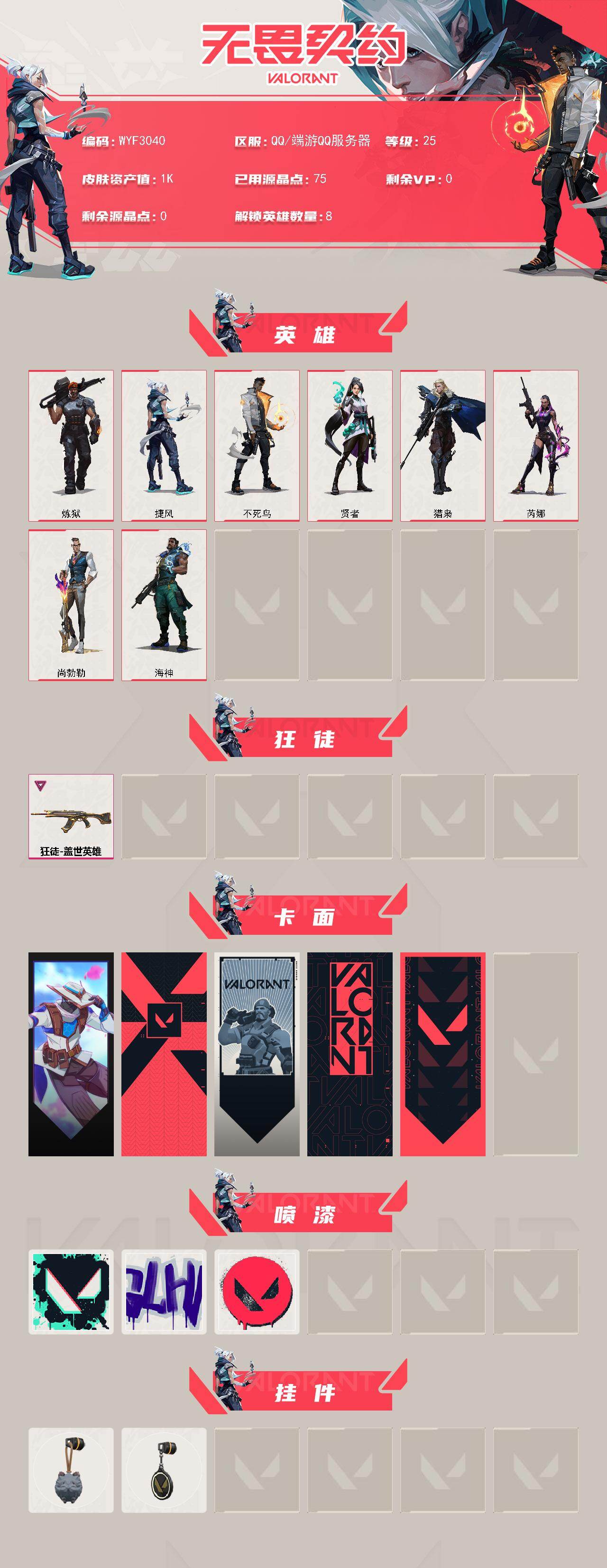 WWQEY489054无畏契约账号详情图2