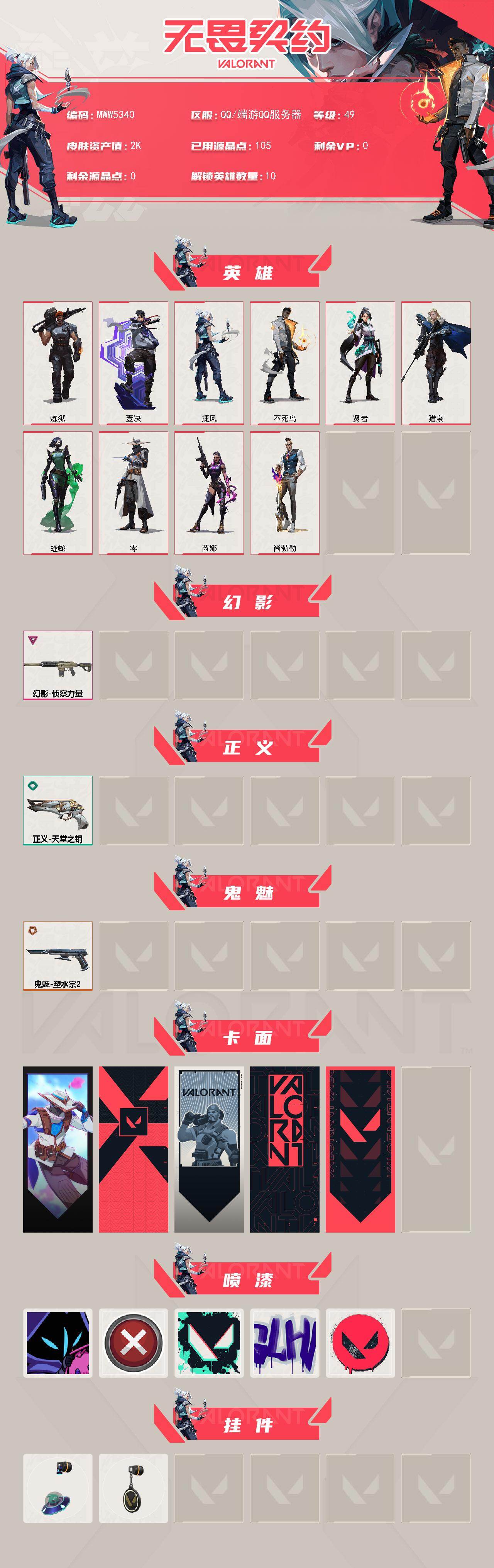 WWQMMN491100无畏契约账号详情图3