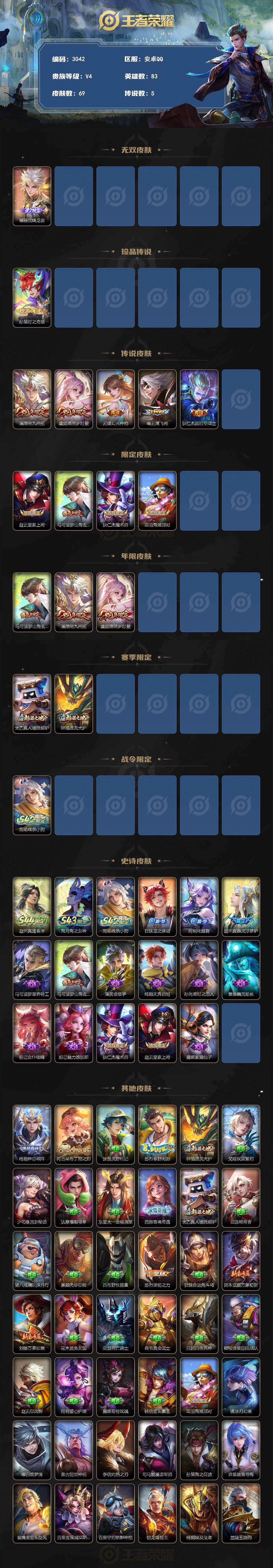 WZLX4572587王者荣耀账号详情图2 WZLX4572587王者荣耀账号详情图2