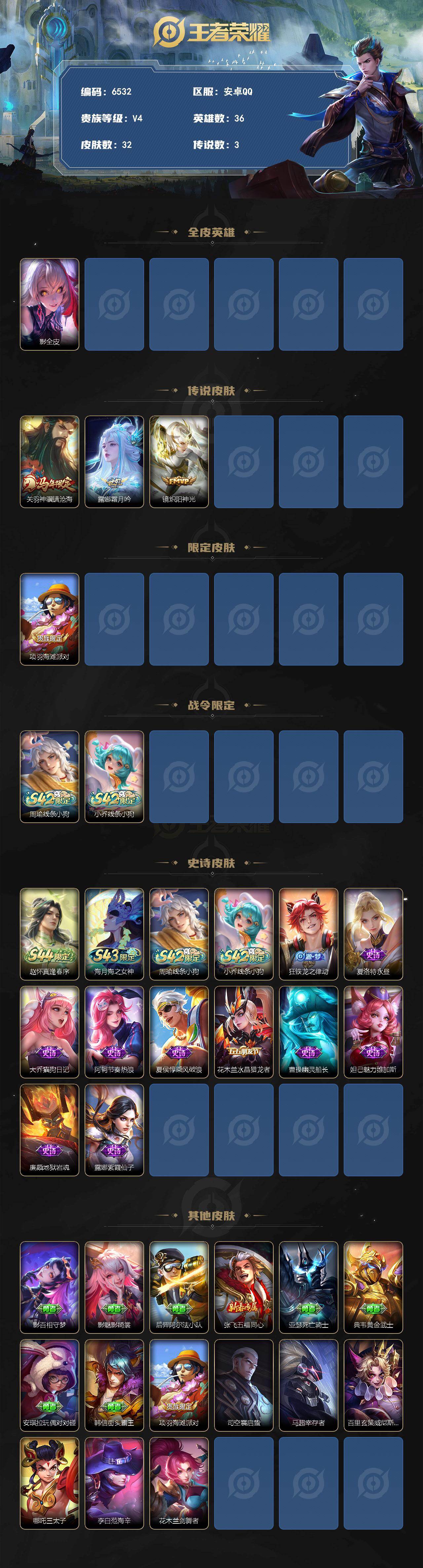WZJZ4589607王者荣耀账号详情图2