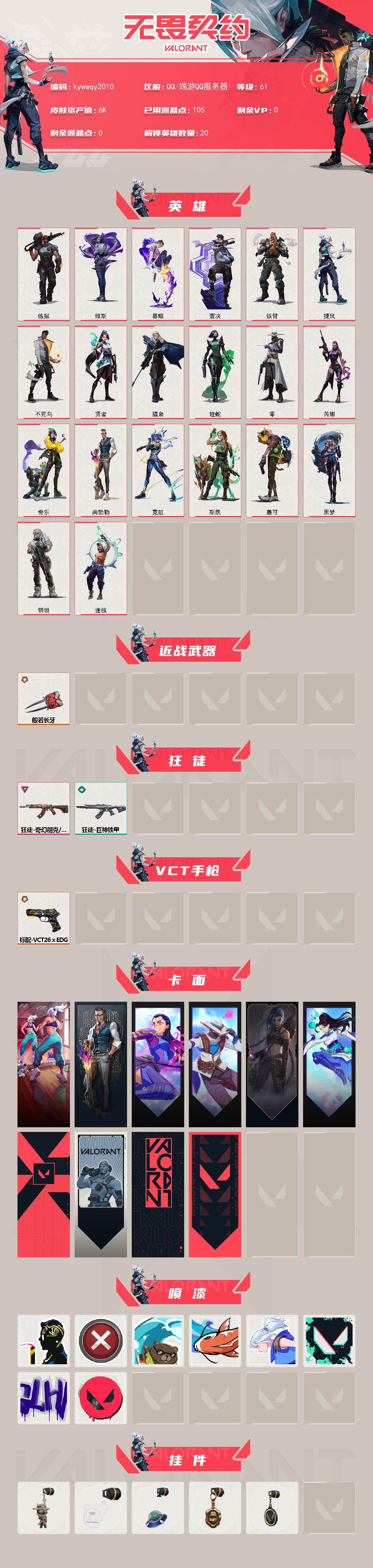 WWQLX493111无畏契约账号详情图2