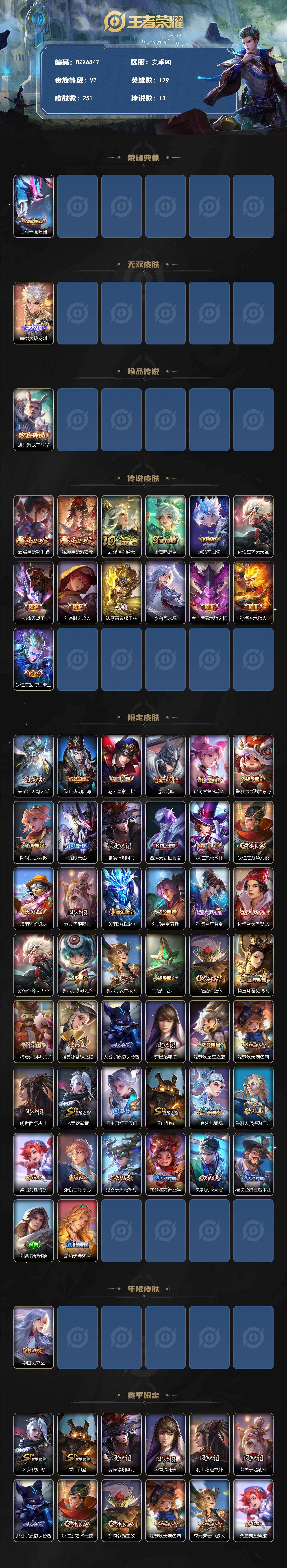 WZMMN4582392王者荣耀账号详情图3