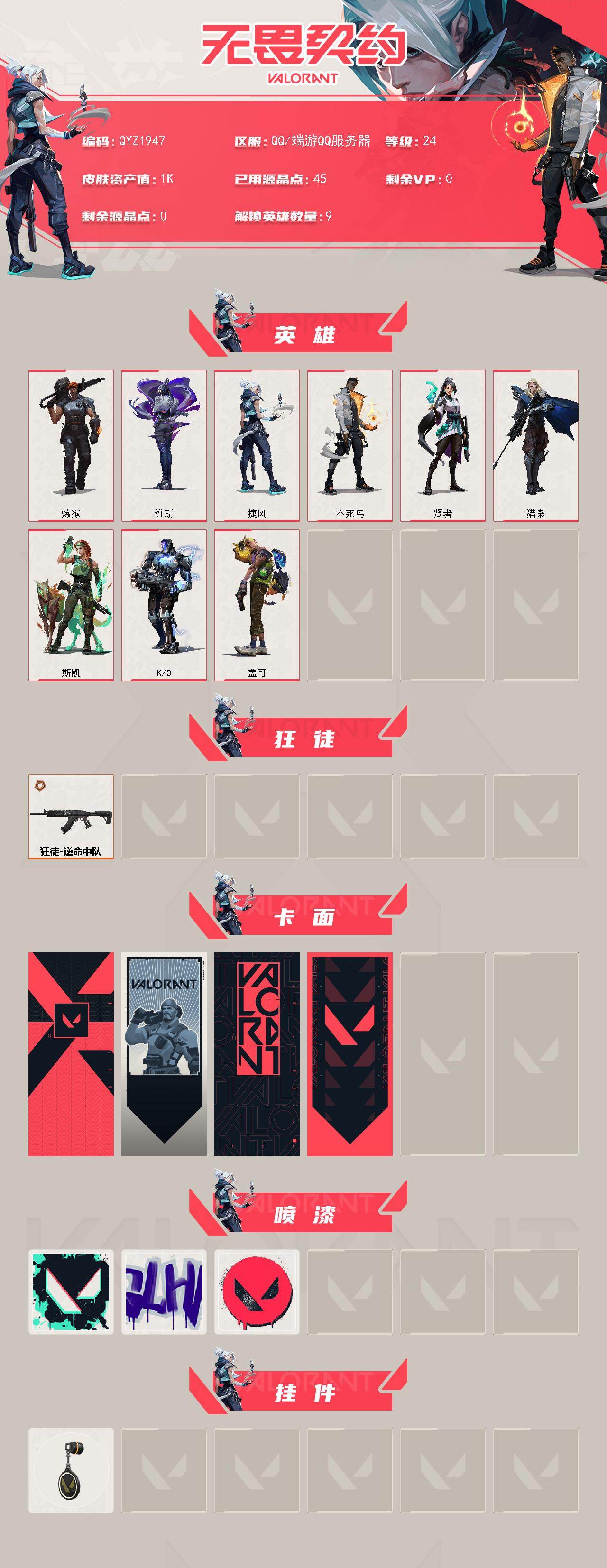 WWQEY494183无畏契约账号详情图2 WWQEY494183无畏契约账号详情图2