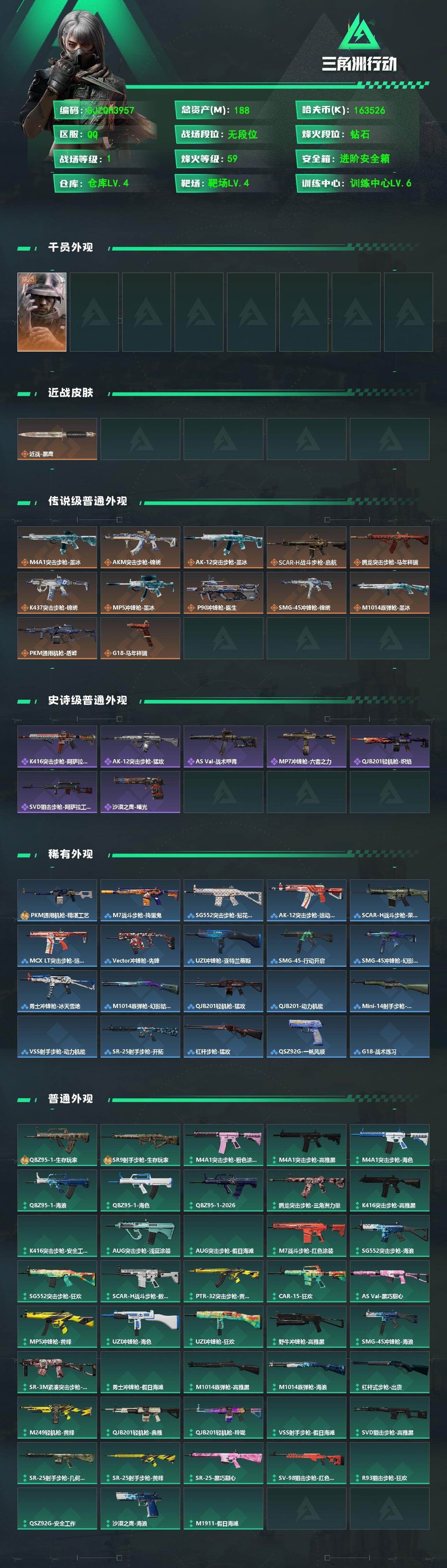 SJZMMN4260232三角洲行动账号详情图3