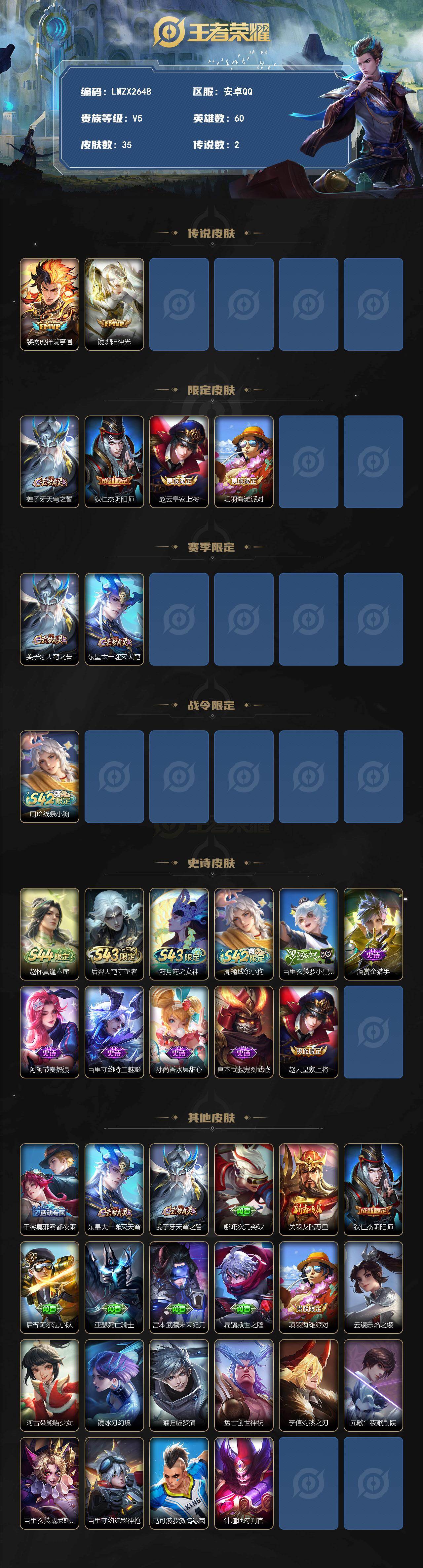 WZLE4582720王者荣耀账号详情图2