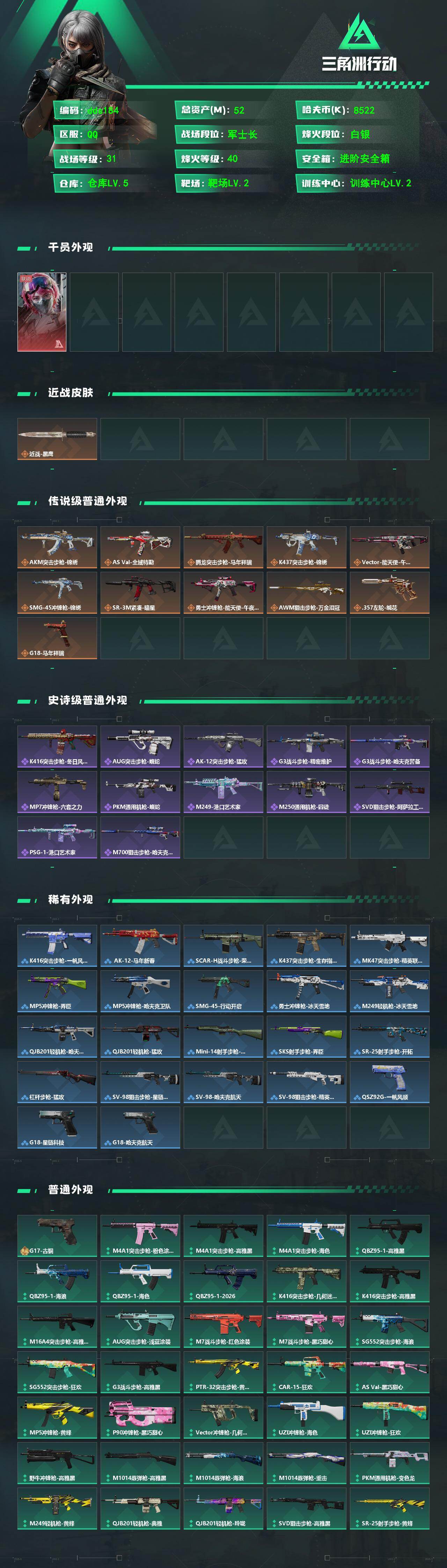 SJZYYT4260258三角洲行动账号详情图2