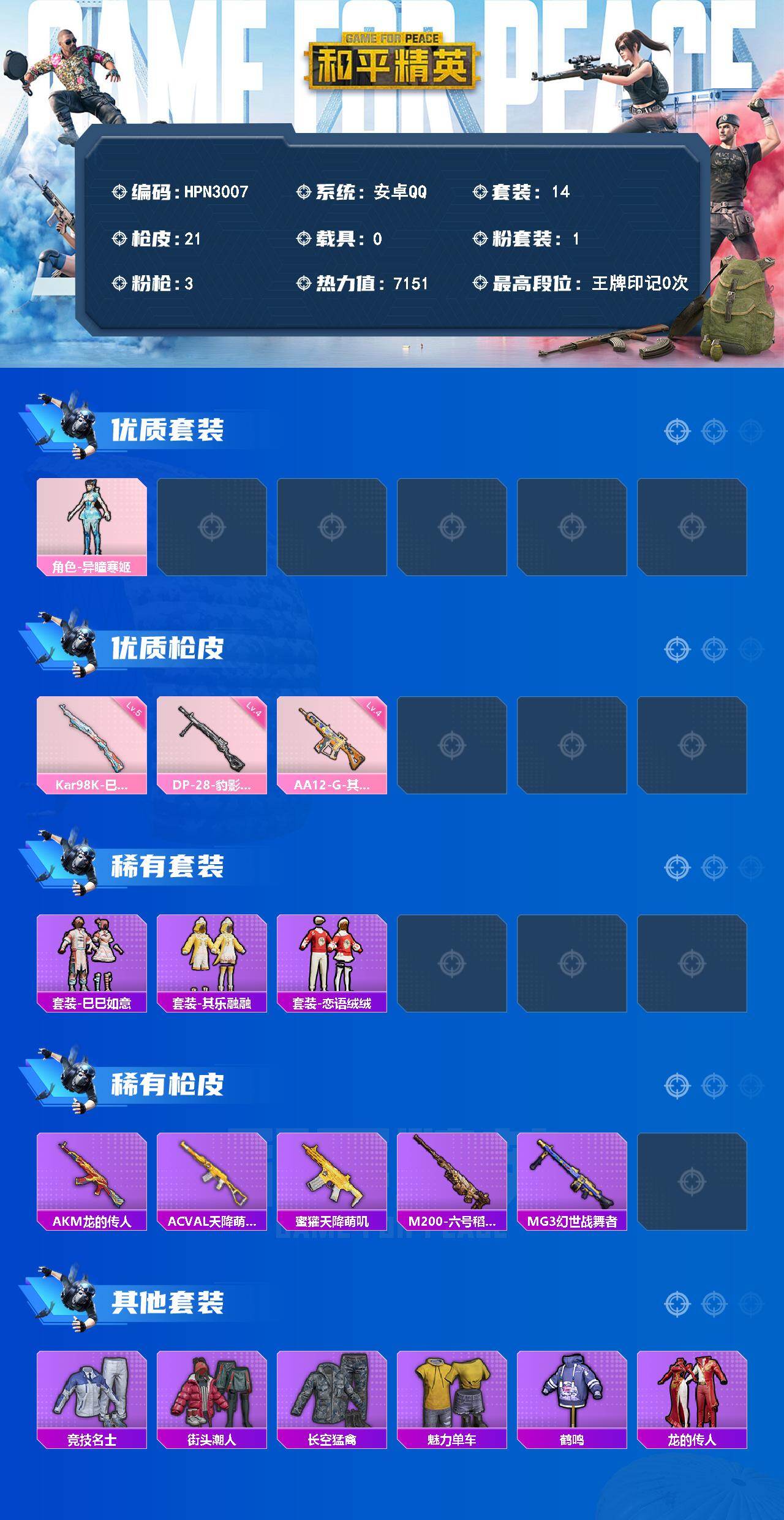 HPEY4396609和平精英账号详情图2