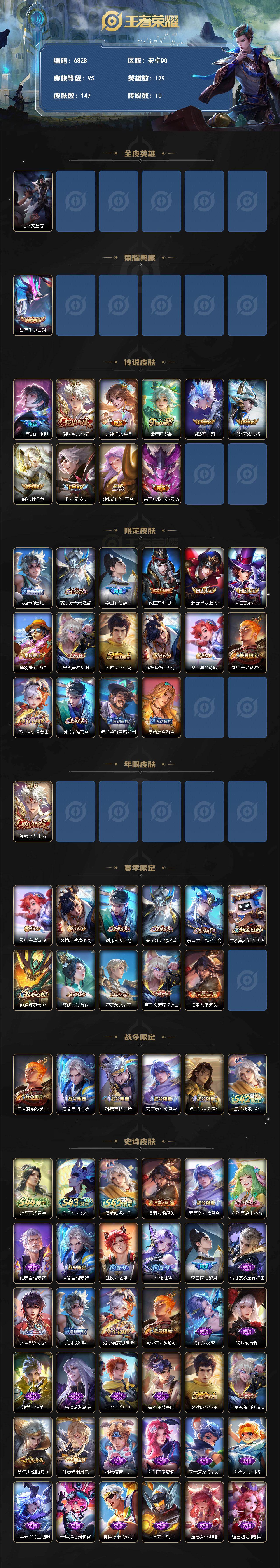 WZMMN4655582王者荣耀账号详情图3