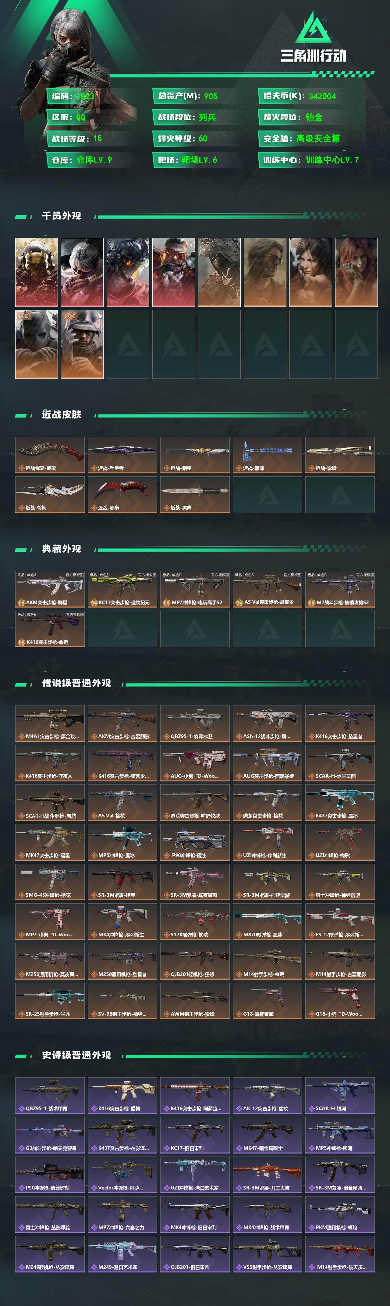 SJZMMN4304515三角洲行动账号详情图3 SJZMMN4304515三角洲行动账号详情图3