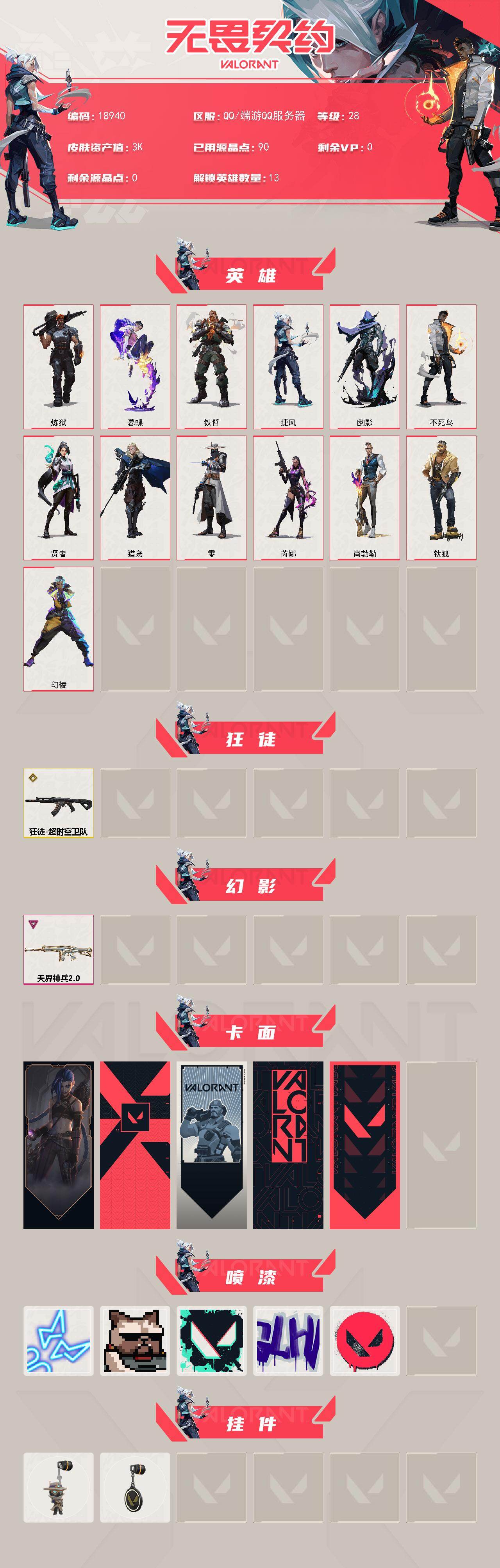 WWQXL4122091无畏契约账号详情图2 WWQXL4122091无畏契约账号详情图2