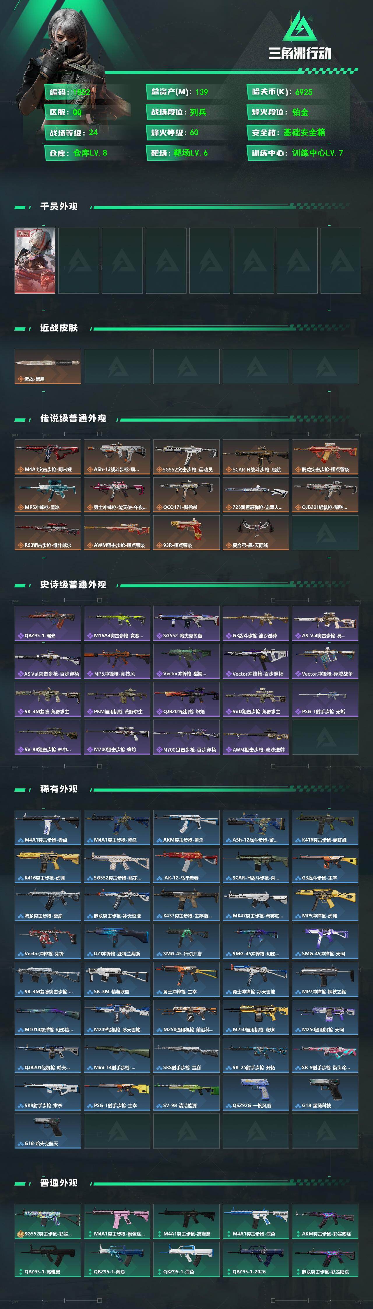 SJZMMN4309590三角洲行动账号详情图3