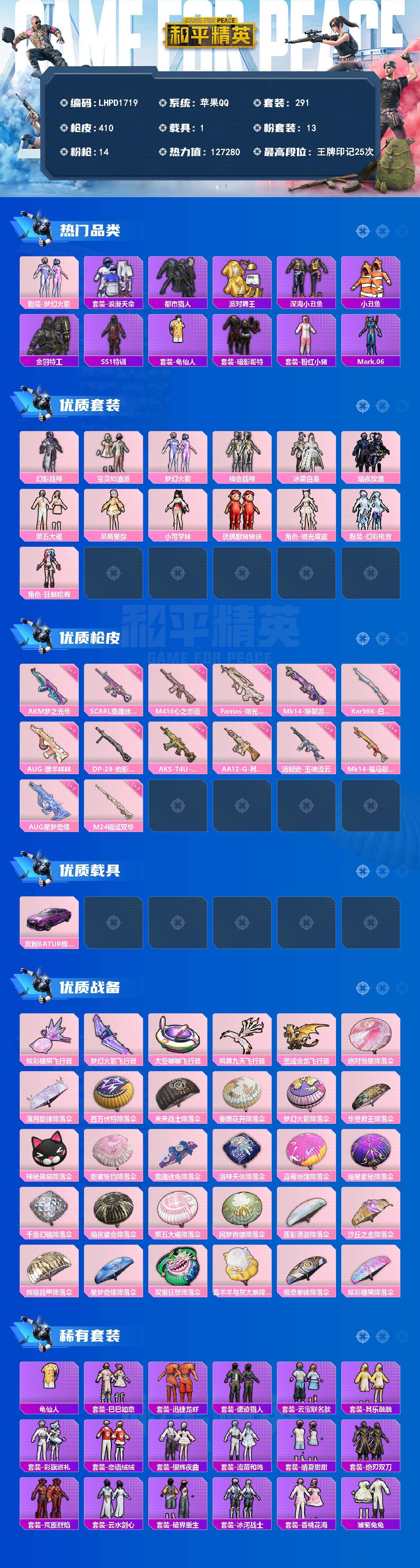 HPLX4385925和平精英账号详情图2