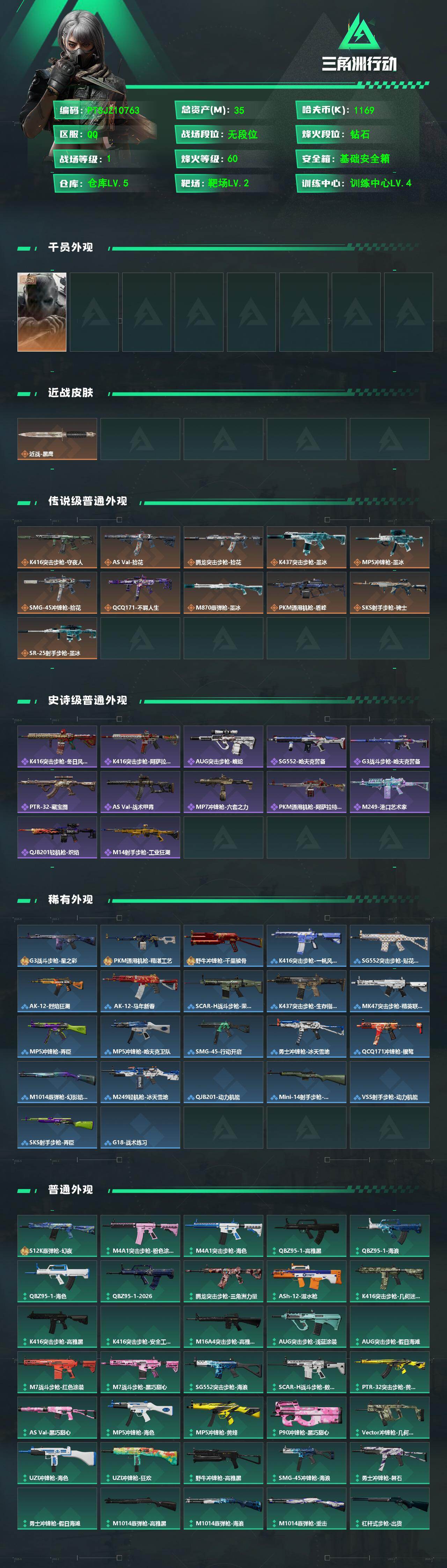 SJZMMN4317889三角洲行动账号详情图3 SJZMMN4317889三角洲行动账号详情图3