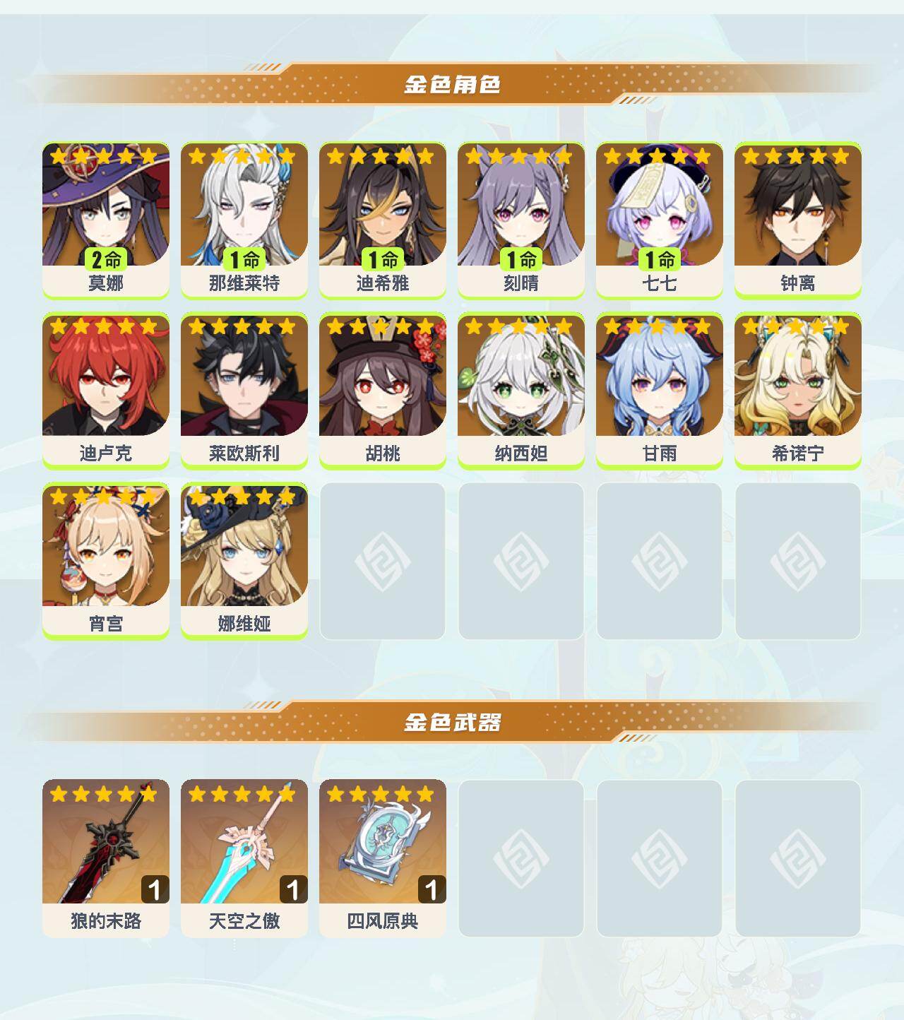 YSEY412589原神账号详情图3
