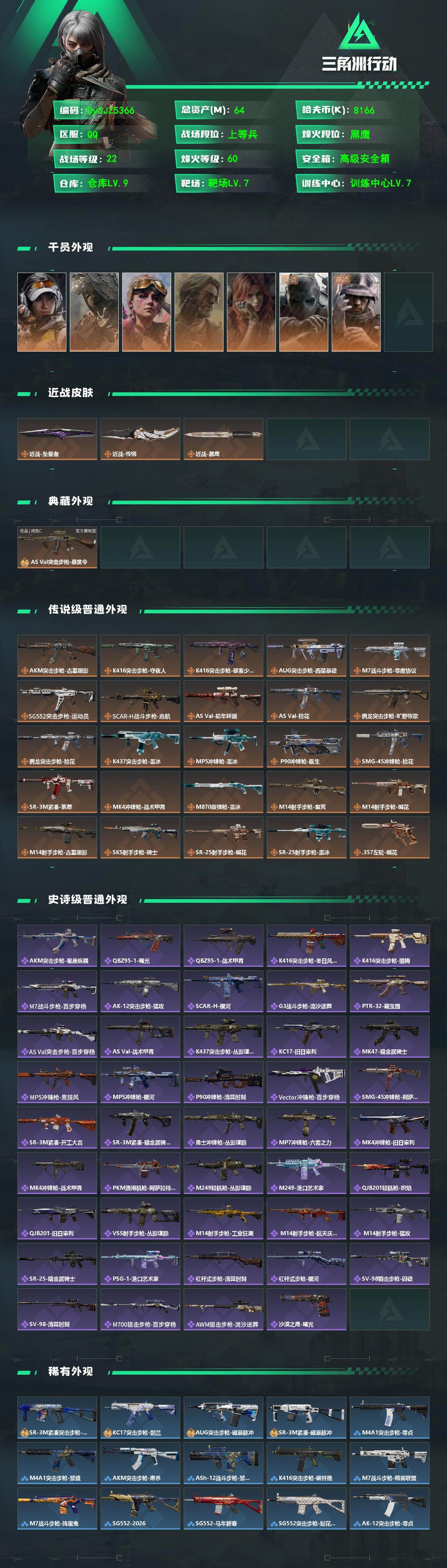 SJZYYT4316892三角洲行动账号详情图2 SJZYYT4316892三角洲行动账号详情图2