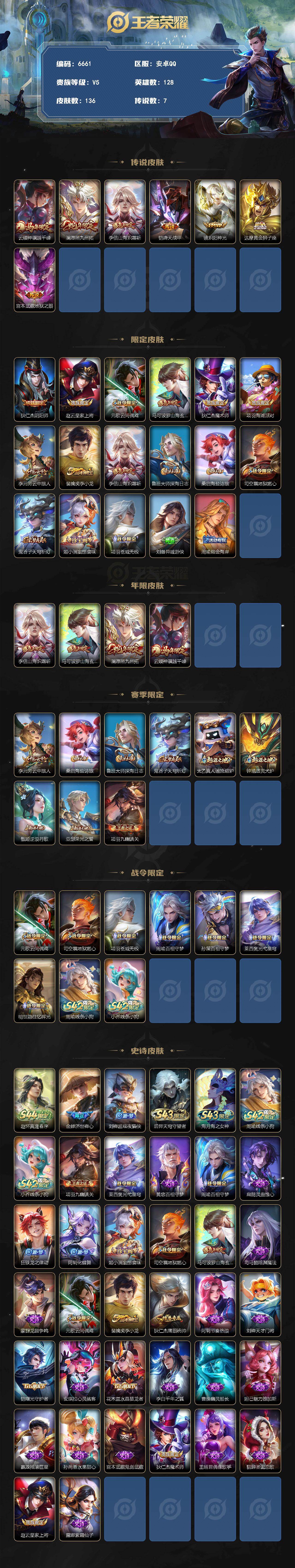 WZMMN4683518王者荣耀账号详情图3