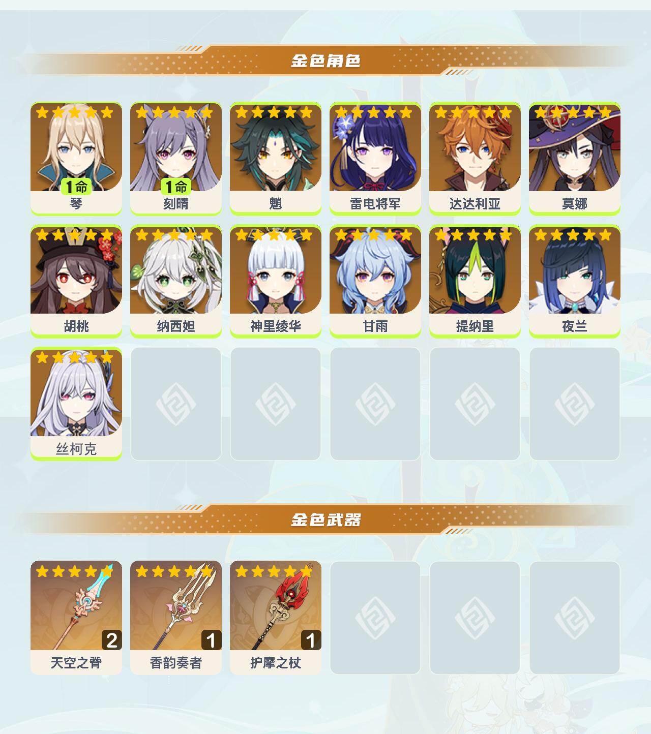 YSEY412750原神账号详情图3